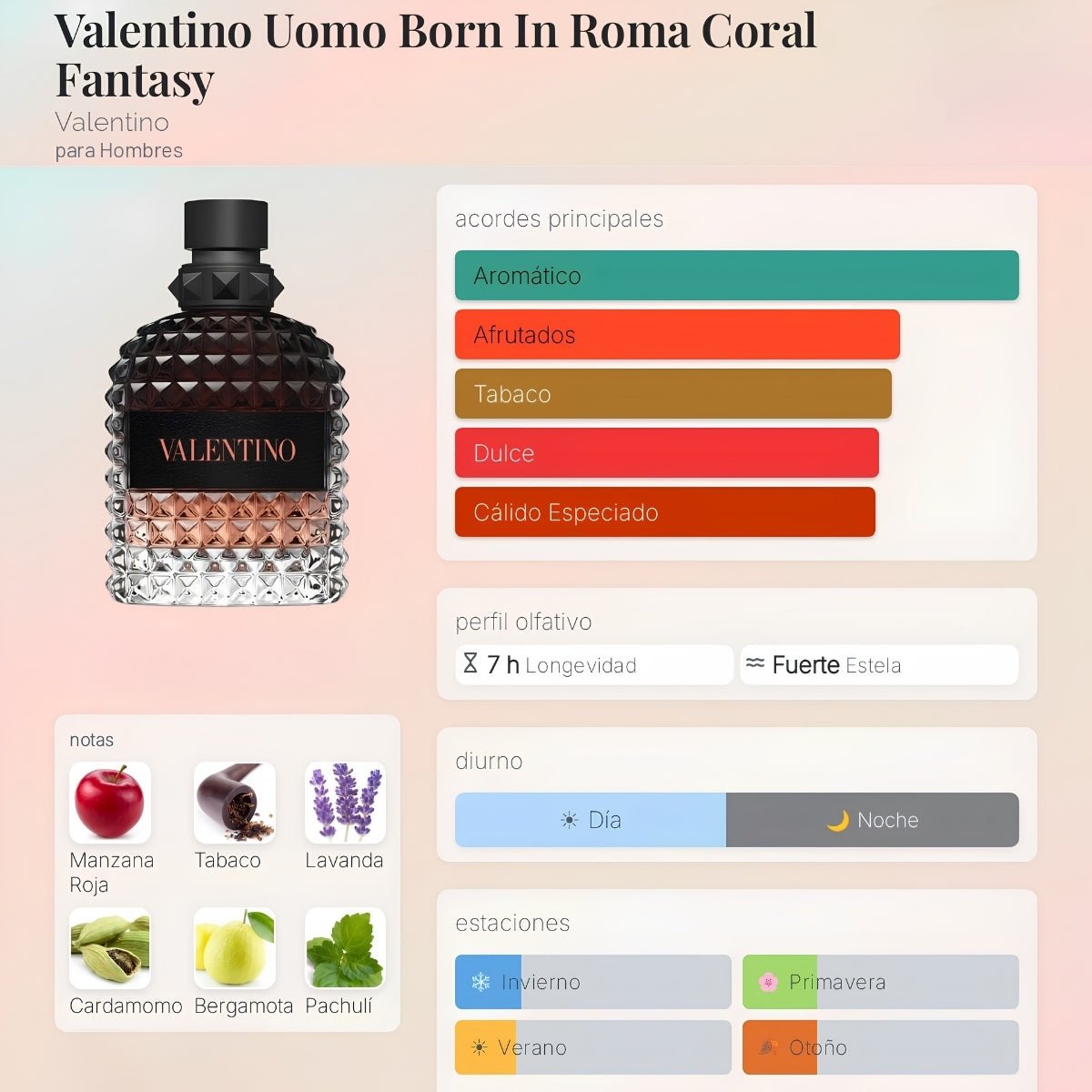 DECANT ORIGINAL VALENTINO UOMO BORN IN ROMA CORAL FANTASY EDT - PERFUMESJJ.CL