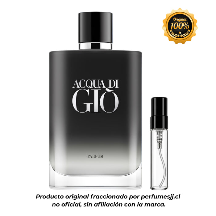 Decant original acqua di gio parfum hombre amaderado - Perfumesjj.cl