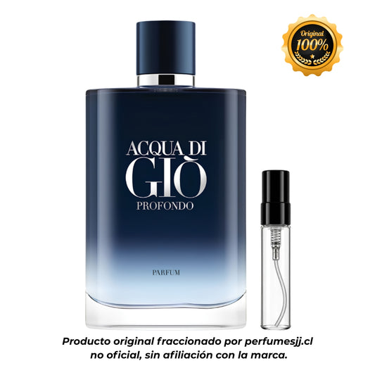 Decant original acqua di gio profondo parfum hombre • Perfumesjj.cl 